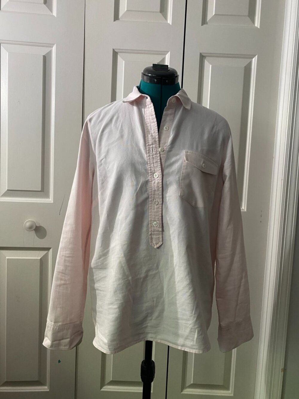 J. Crew Pink & White Striped Shirt